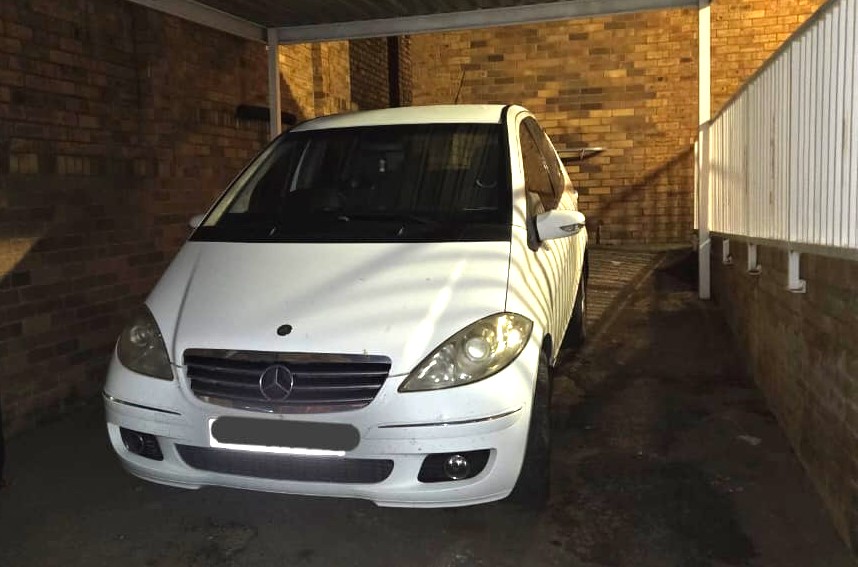 The Mercedes-Benz that was stolen during a house robbery.