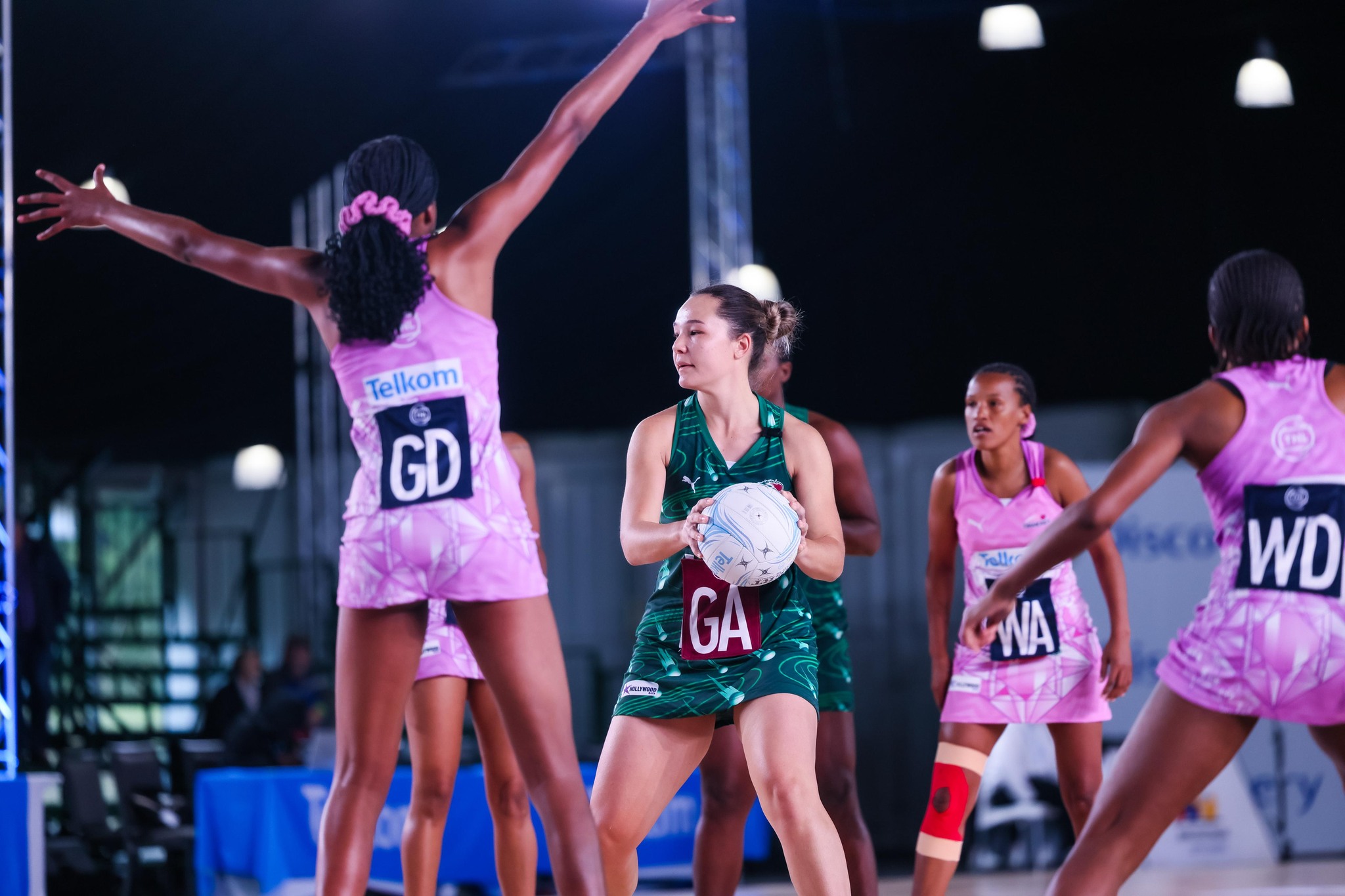 Diamond on the netball court.