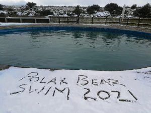 Enigeen kan nes ‘n ysbeer hierdie winter ‘n koue swem aandurf