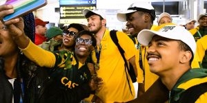Junior Boks receive a heroes welcome back home