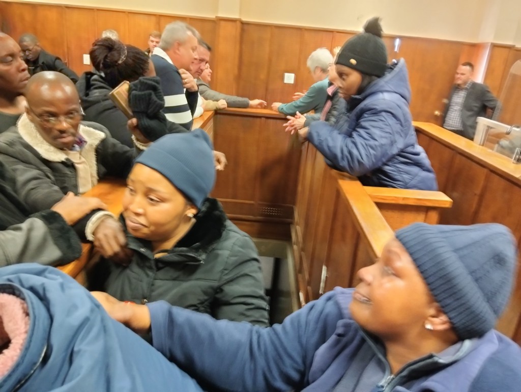 Joy and smile when the accused and their families were briefly allowed contact