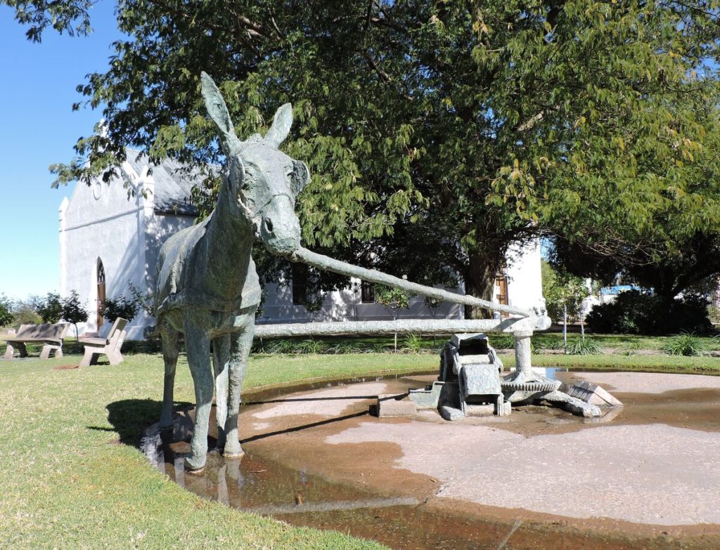 Donkiestandbeeld in Upington 