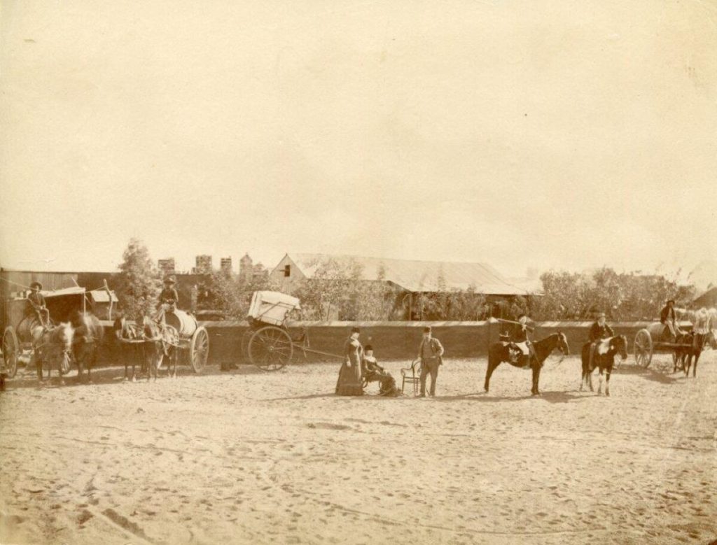 An urban scene circa 1880's.