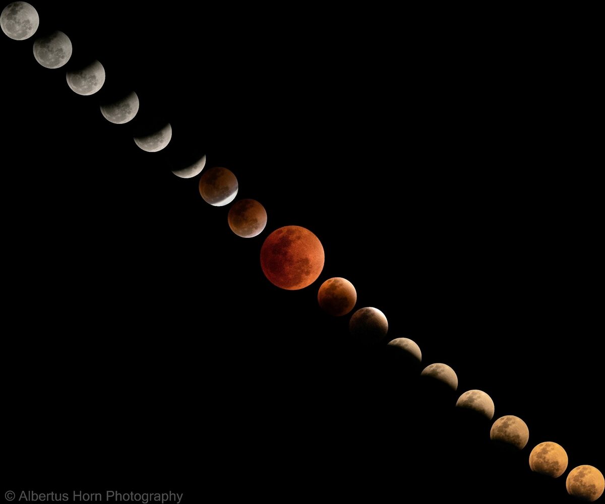 Blood moon rising, photos by Albertus Horn