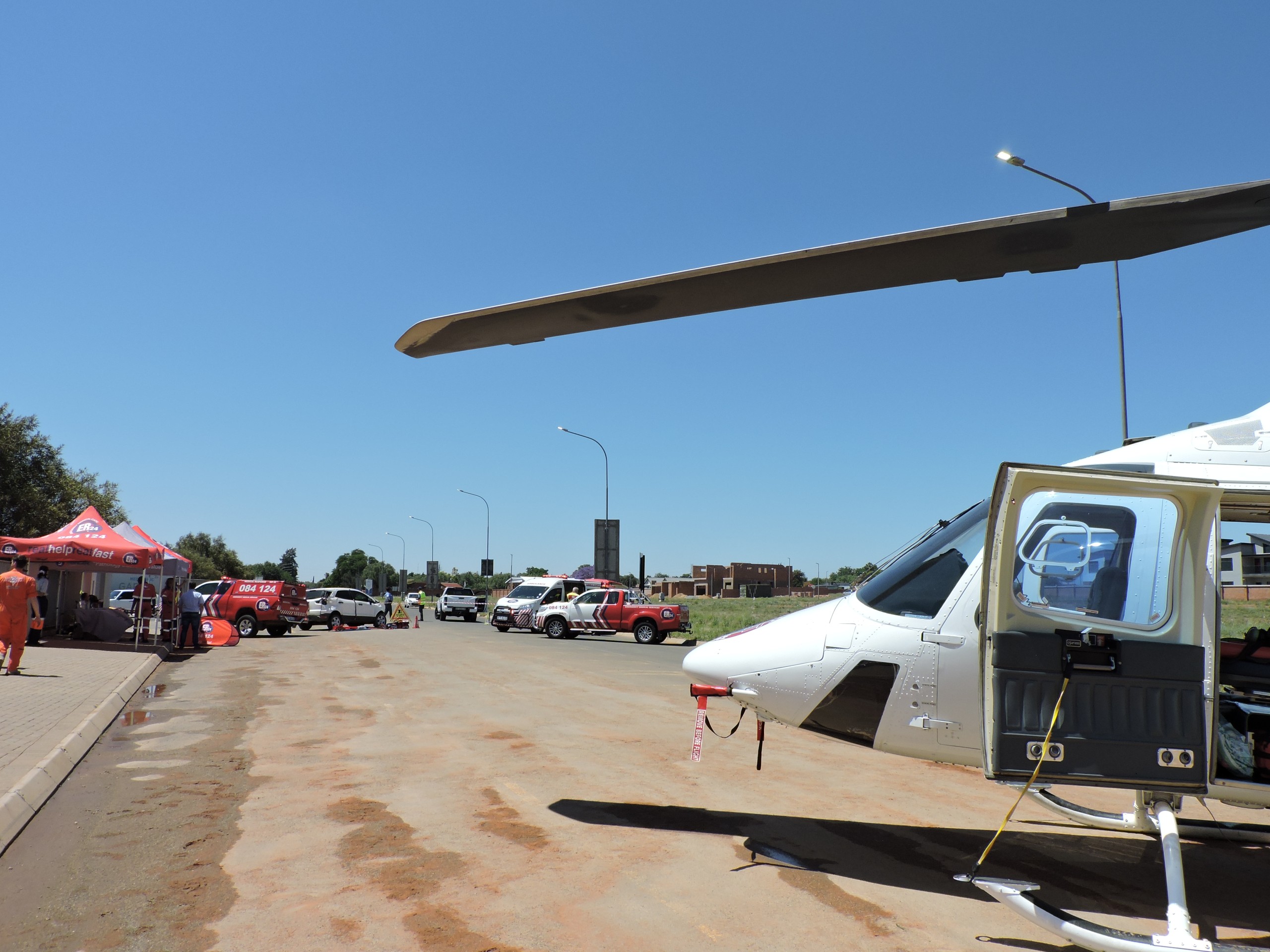A helicopter ambulance of Rocket Hems