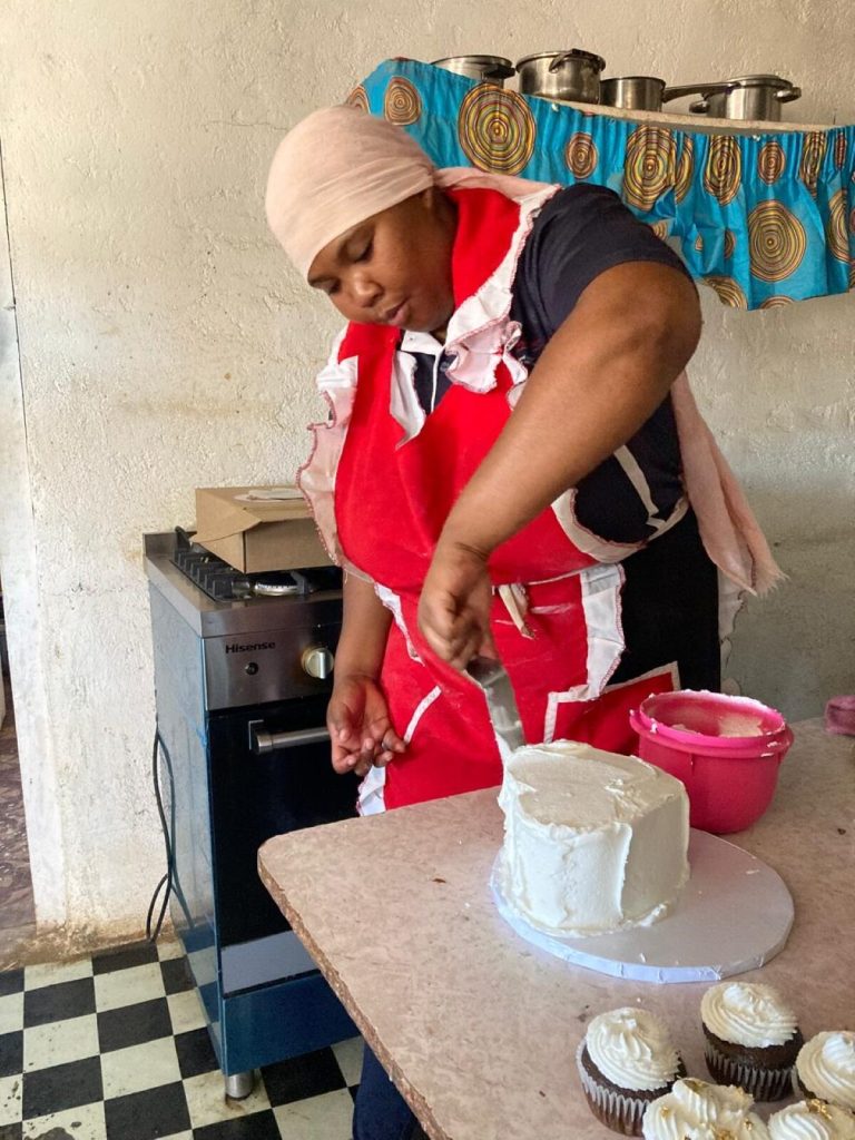 Richardene Frolick in the kitchen.  