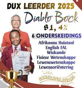 Beskeie leerder ‘skryf’ suksesverhaal met strewe na uitnemendheid