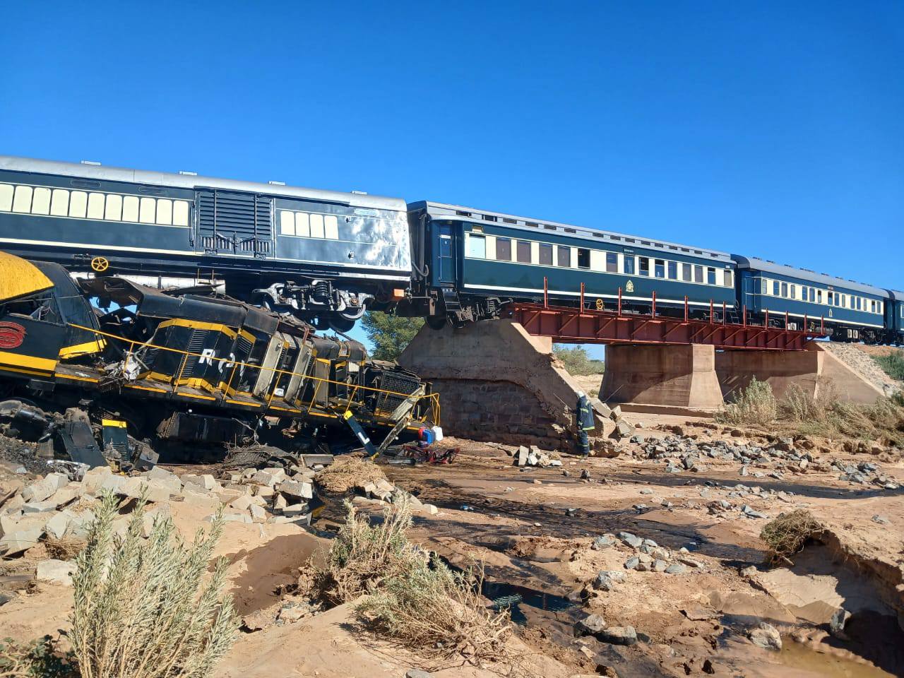 Two dead as luxury Rovos Rail train derails in Namibia