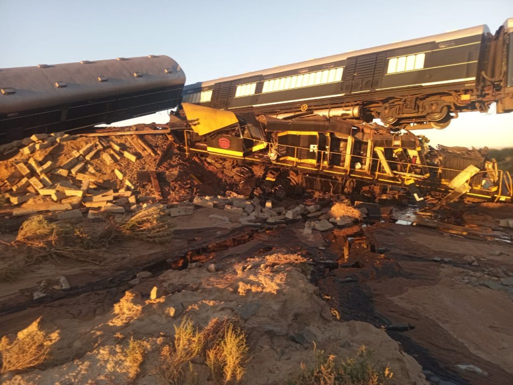 Train accident scene