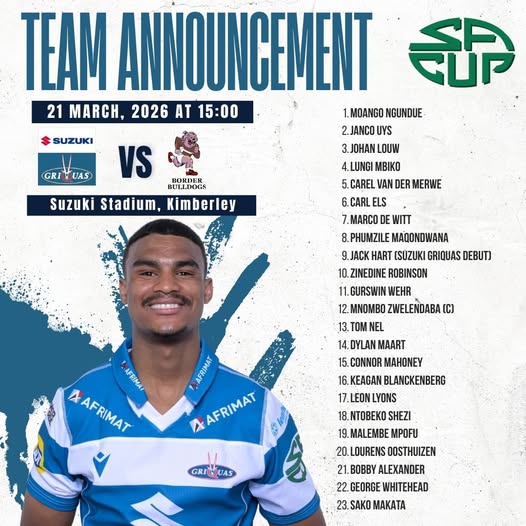 Griquas team announcement