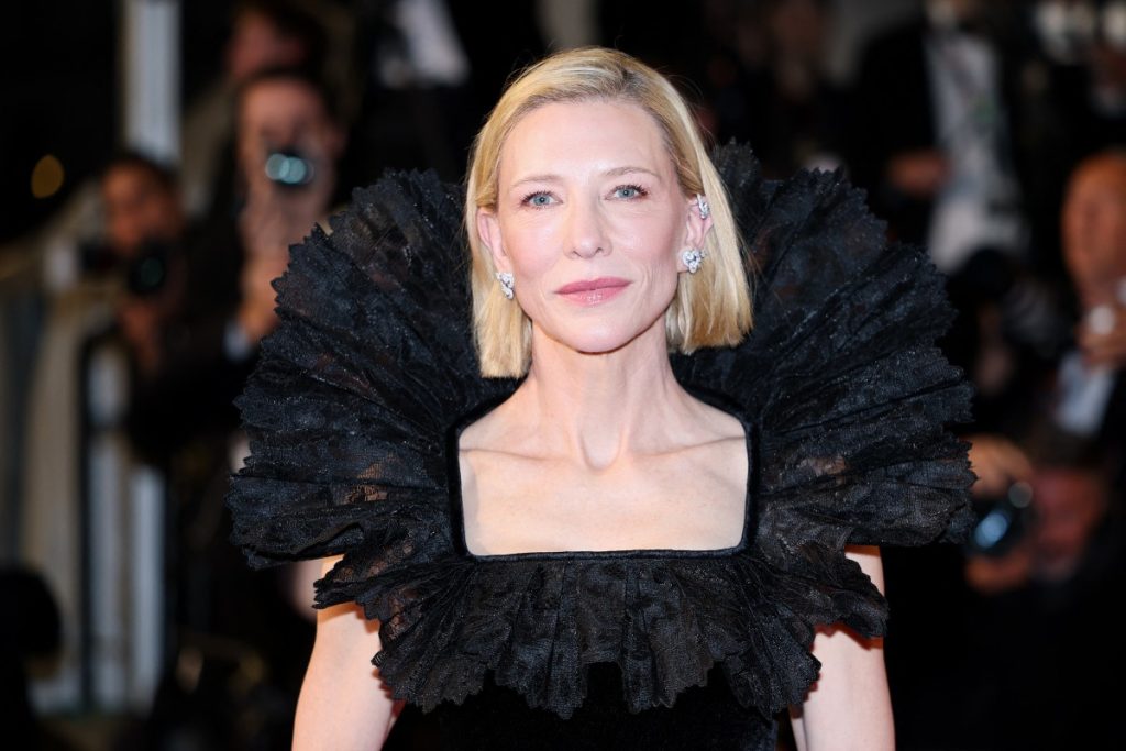 Cate Blanchett arrives for the screening of the film "Paper Tiger" at the 79th Cannes Film Festival.