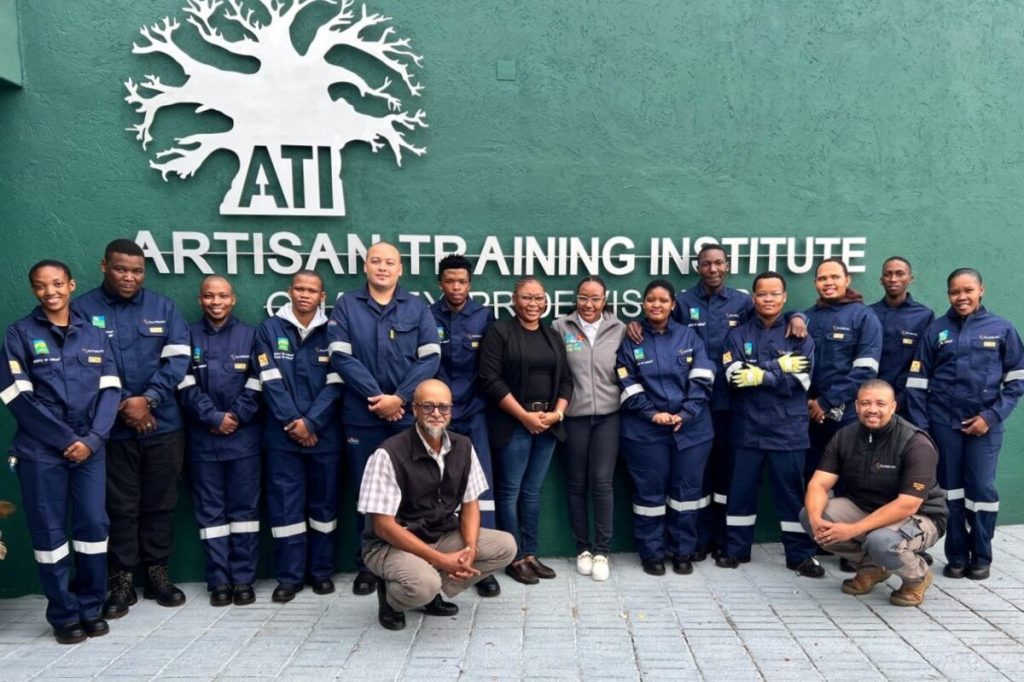 A cohort of industrial electrician students
