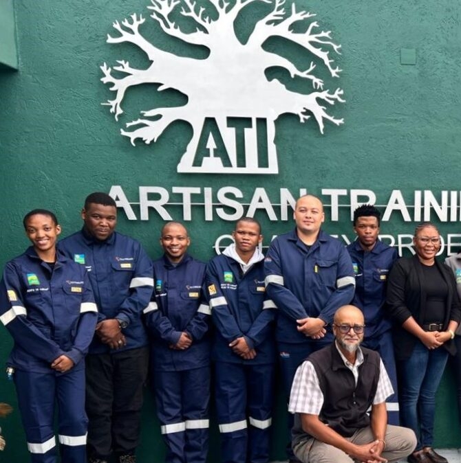 A cohort of industrial electrician students
