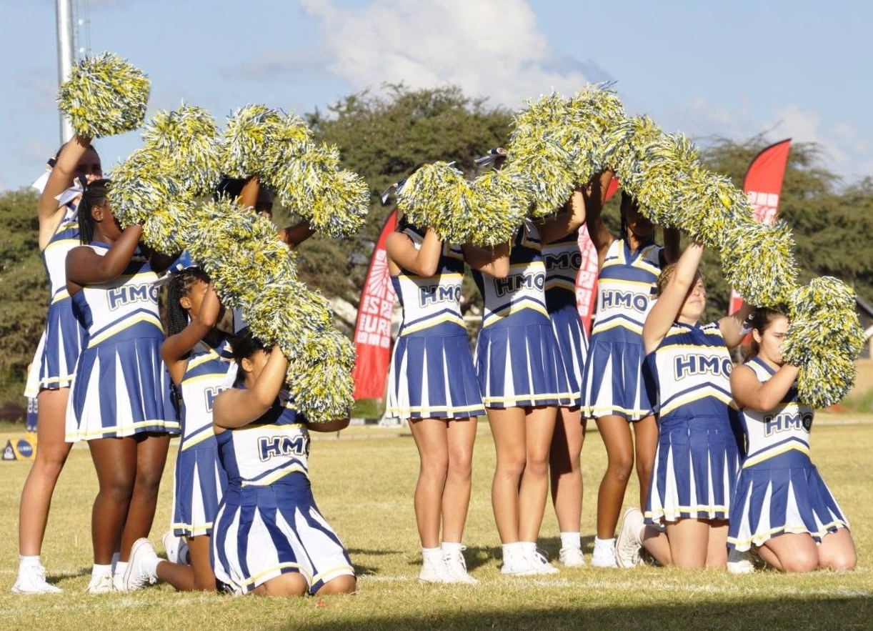 Pom pom girls of the Hoërskool Martin Oosthuizen in Kakamas.
