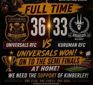 Universal RFC edge Kuruman in thriller to book Super League B semi final