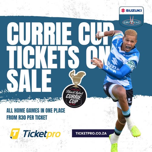 Currie Cup tickets on sale.