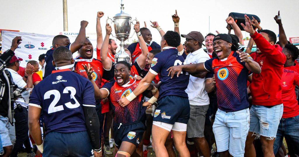 Team Sol Plaatje University celebrating. 