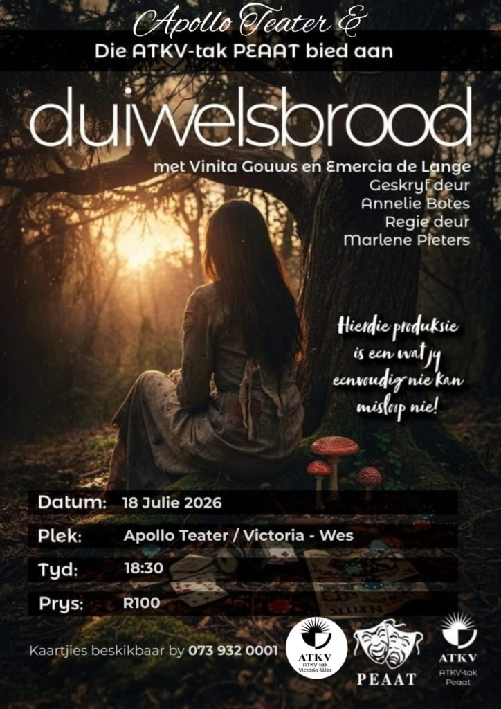 Emercia de Lange en Vinita Gouws op die verhoog in Duiwelsbrood.