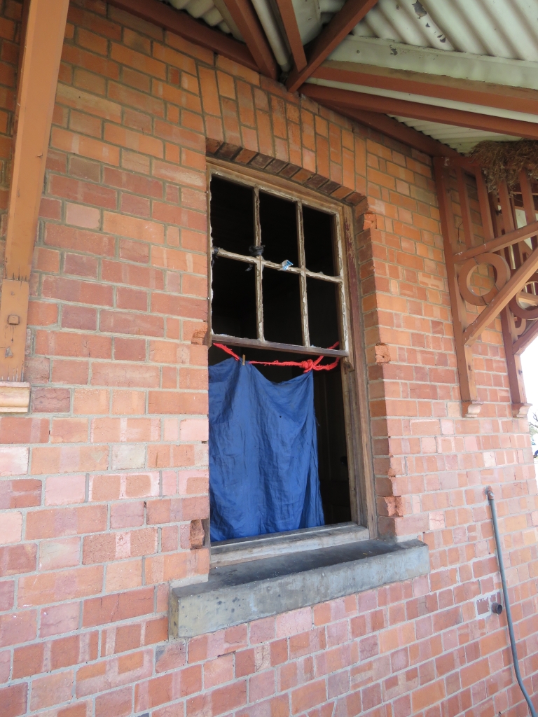 The broken window of the custodian office