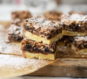 Back-to-school lunch box treat: Gooey oat, fruit and nut bars with dark chocolate