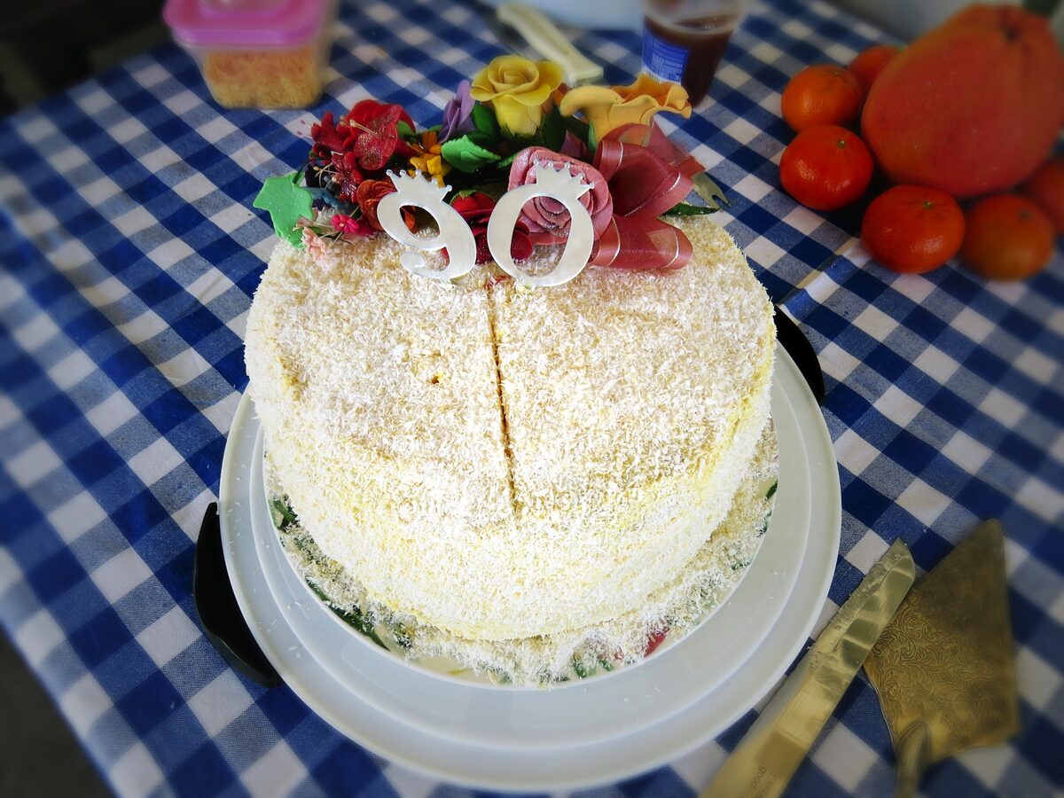 Die verjaarsdagkoek vir Ouma Cillie.