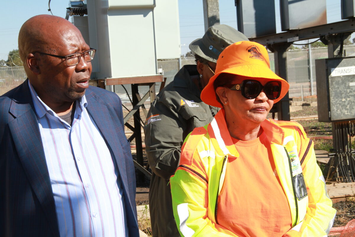 Municipal manager Thapelo Matlala and executive mayor Martha Bartlett.