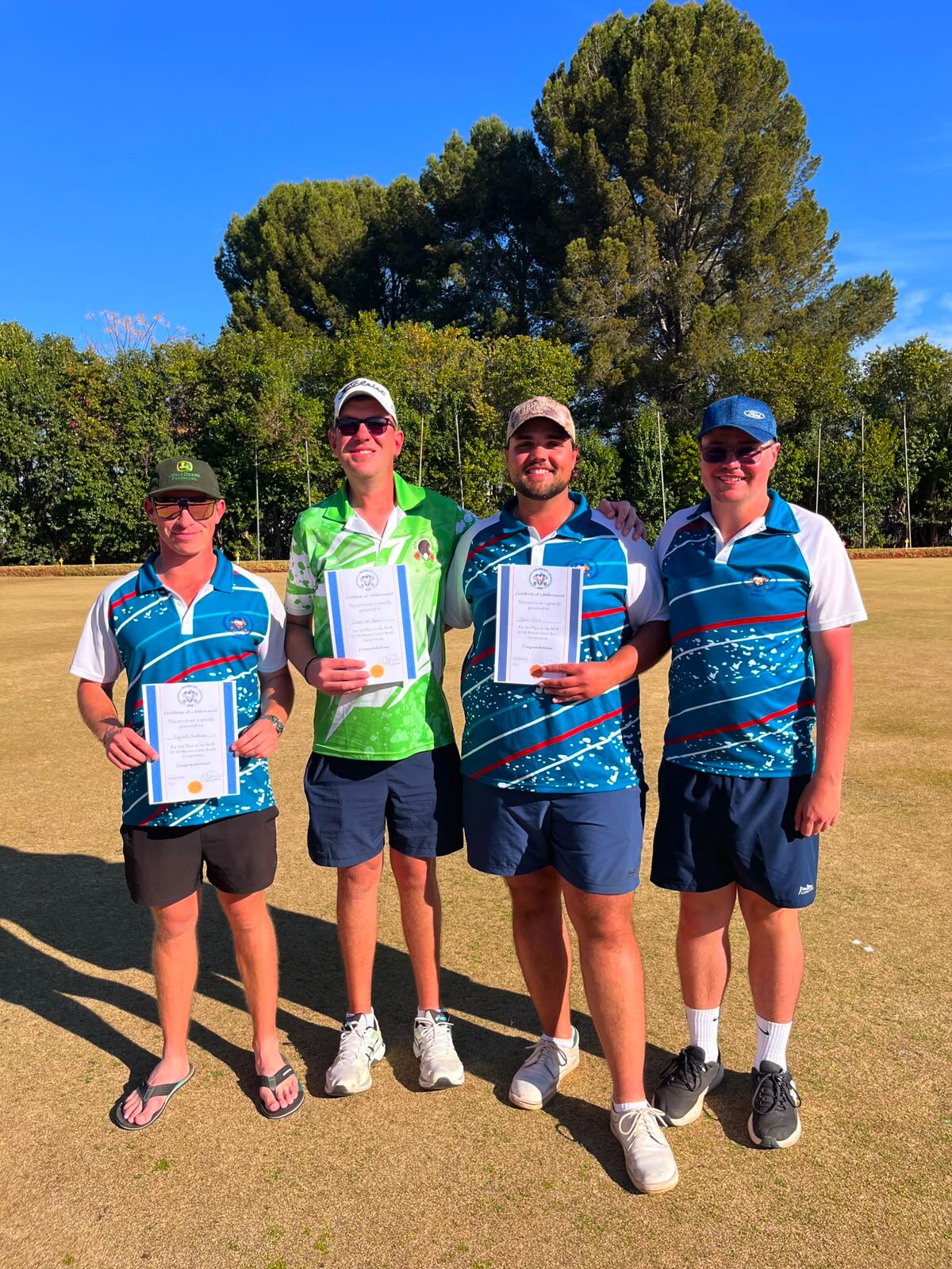 From left to right are Raymond Hardiman, Driaan van Niekerk, Diann Cilliers and Kenneth Penderis. 
