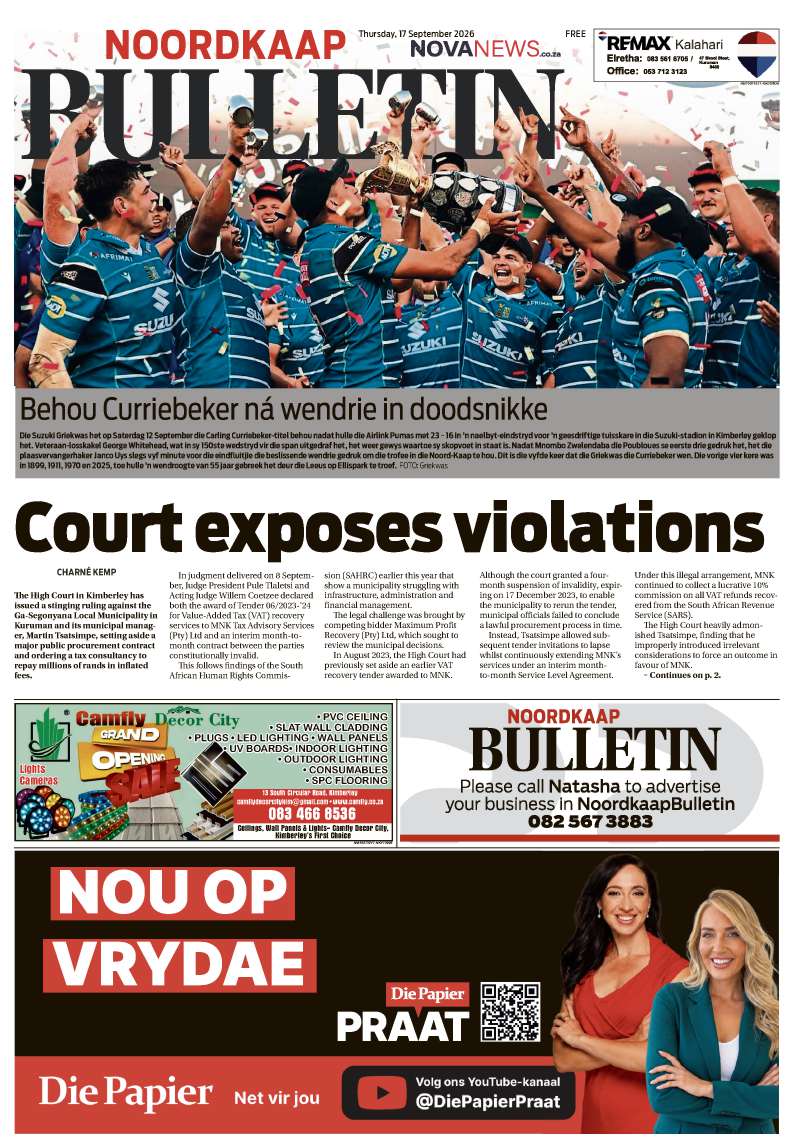 NoordkaapBulletin – E-publikasie 17 September 2026