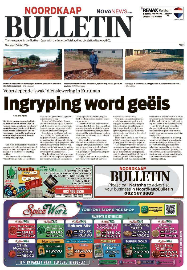NoordkaapBulletin – E-publikasie 1 Oktober 2026