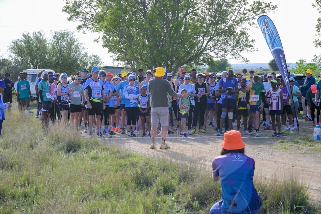 The 5km athletes at the starting point