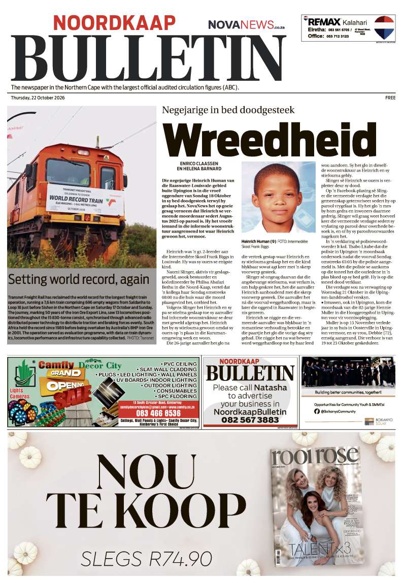 NoordkaapBulletin – E-publikasie 22 Oktober 2026