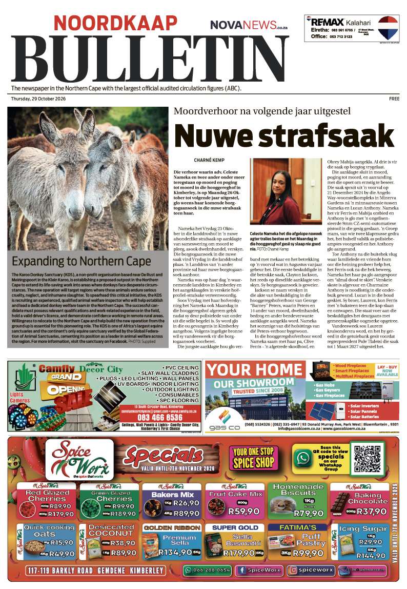NoordkaapBulletin – E-publikasie 29 Oktober 2026
