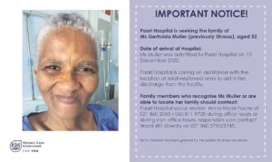 Seeking patient’s family