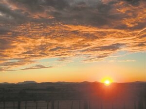 The ochre hues of a spectacular sunset