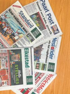 Ja vir verkoop van plaaslike koerante