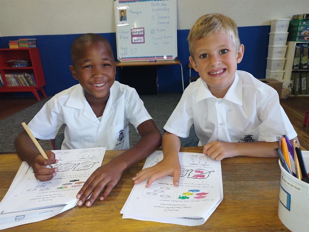 These two Grade 1 learners, Kungawo Ndyebo and Bla