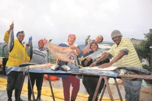 Dis botter en kerrie by die vis op Pase