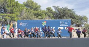 Paarl dancer greets Springboks in France