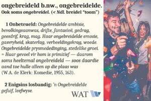 Lees meer oor vreemde woorde met ‘WAT’
