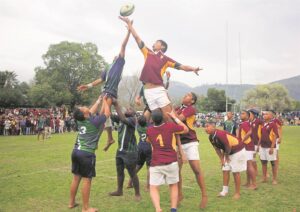 Competing for the ball at a line-out