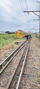 Train derailed near Wellington