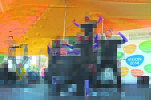 Explosive dance at race