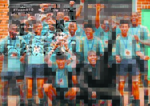 Klein Nederburg u-16 rugby team walk as away cup winners