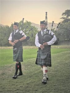 Bagpipes astound residents