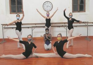 Inperking hou ballerinas op punte van hul tone