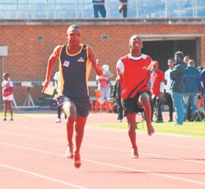Atlete blink uit op die baan