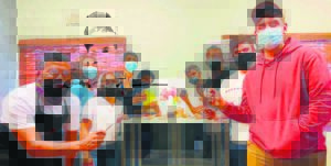 Junior town councillors learn to roast coffee