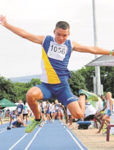 Wellington Prep Gr 7 learner long-jump champ