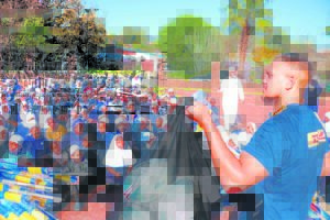 Captain fantastic visits old alma mater