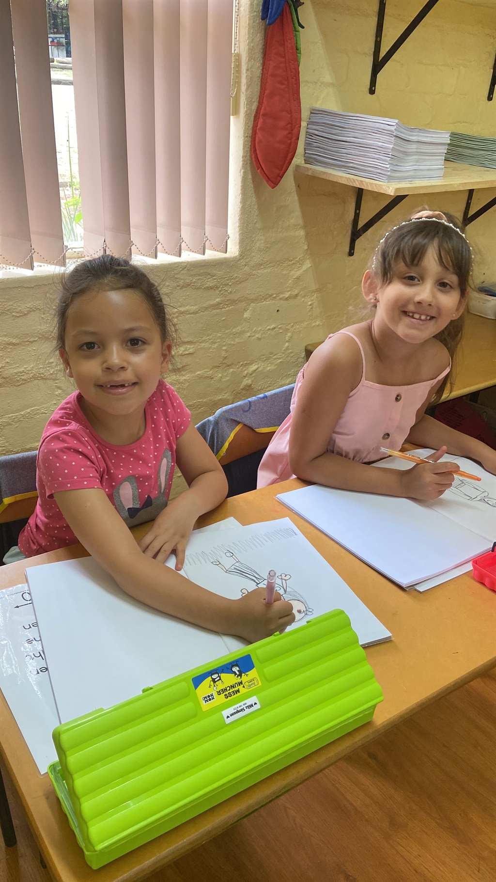 Mila Simpson and Leyla Sequeira started Grade?1 at